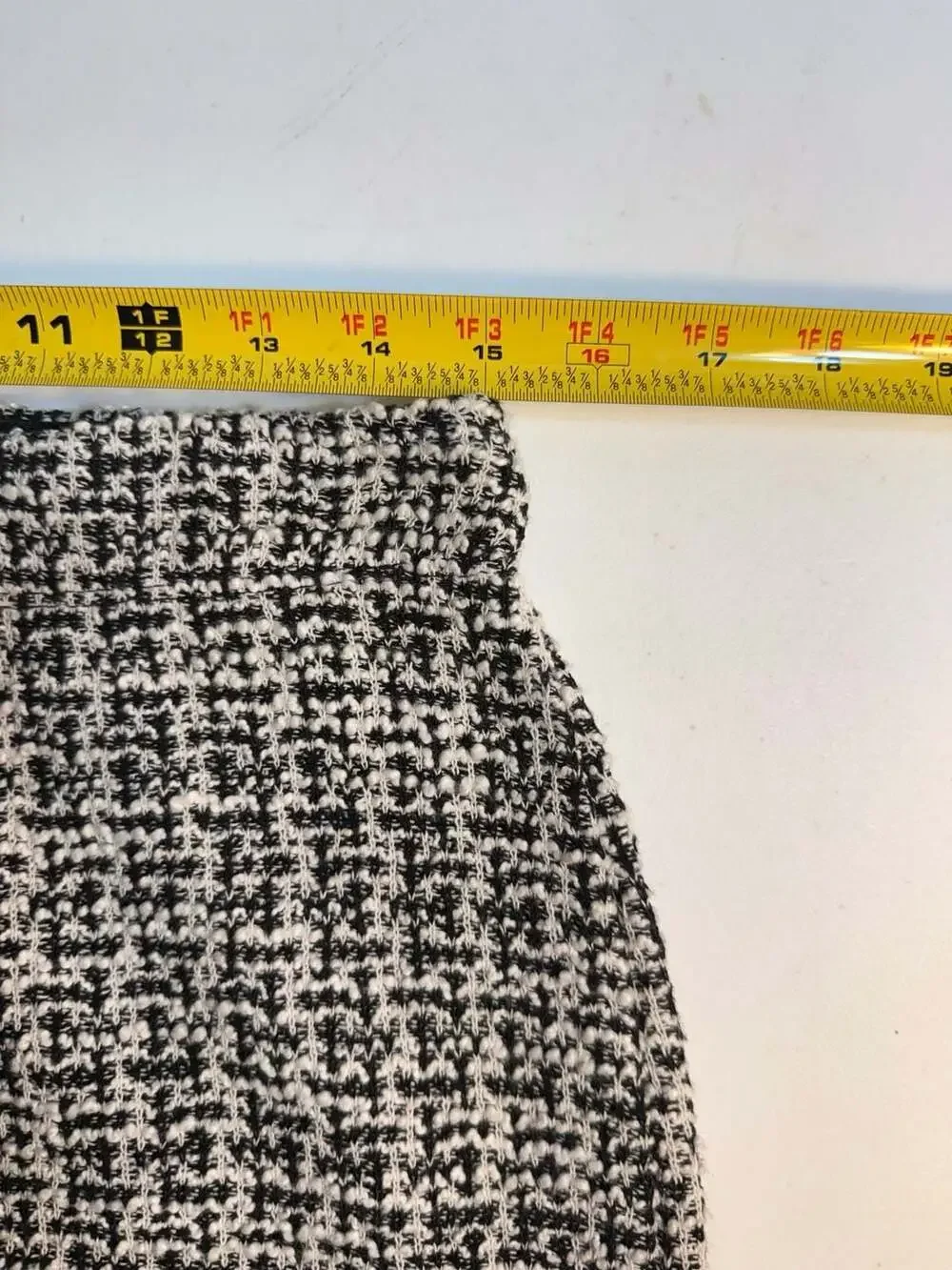 Max Studio Womens Black White Knit Tweed Mini Skirt 2708K16 Size Large NWT
